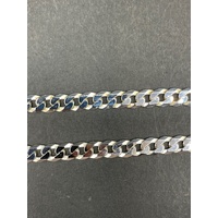 Mens 925 Sterling Silver Curb Link Necklace