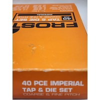 Frost 40 Piece Imperial Tap and Die Set Coarse and Fine Pitch