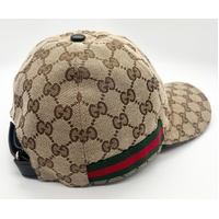 Gucci 200035 Original GG Canvas Baseball Hat with Web Size Large 59cm with COA