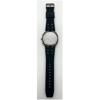 Police Mens Kediri Chronograph Gunmetal Dial Black Silicone Watch 15995J