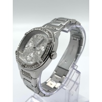 Guess Duchess Ladies Silver Crystal Dial Stainless Steel Quartz Watch GW0558L1