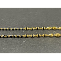 Ladies 22ct Yellow Gold and Bead Fancy Necklace