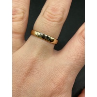 Mens 9ct Yellow Gold Wedding Plain Band Ring