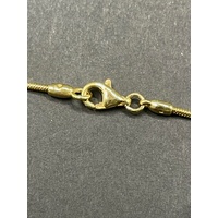Ladies 18ct Yellow Gold Snake Link Droplet Necklace