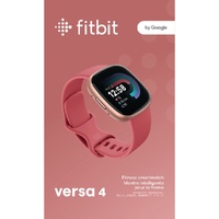 Fitbit Versa 4 Smart Fitness Watch Pink Sand Copper Rose Aluminium