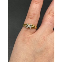 Ladies 18ct Yellow Gold Diamond Cluster Ring