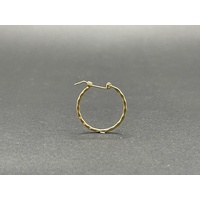 Ladies 9ct Yellow Gold Round Hoop Earrings