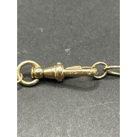 Ladies 9ct Yellow Gold Figaro Link Chain & Bar Pendant