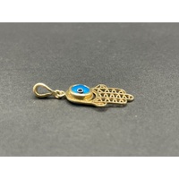 Ladies 9ct Yellow Gold Hindi Hand Pendant