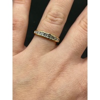 Ladies 18ct Yellow Gold Diamond Band Ring