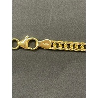 Unisex 18ct Yellow Gold Tight Curb Link Necklace & Crucifix Pendant
