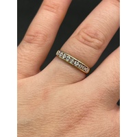 Ladies 9ct Yellow Gold Diamond Band Ring