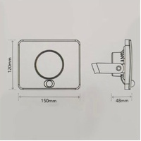 HPM LFS0530BL Leana Slimline LED Floodlight with Sensor Cool White 2000 Lumens