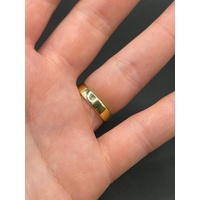 Unisex 18ct Yellow Gold Diamond Band Ring