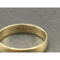 Unisex 9ct Yellow Gold Plain Band Ring