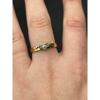 Ladies 18ct Yellow Gold Diamond Enhancer Ring