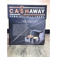 Kitchen Couture Flex View Dual Drawer Air Fryer 10L Black 2 Zone Smart Cooking