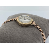 1930s Rolex Ladies Prima Watch 9ct Solid Gold Case Vintage Art Deco Timepiece
