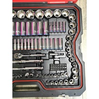 ToolPRO 198 Piece Automotive Tool Set 1/4 3/8 1/2 Inch Drive with Hard Case