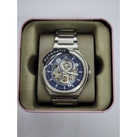 Fossil Evanston 45mm Automatic Stainless Steel Mens Watch BQ2620 Blue Dial 5ATM