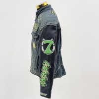 Icon Moto Strongarm 7 Denim and Leather Mens Motorcycle Jacket Size L
