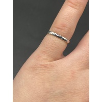 Unisex 18ct White Gold Band Ring