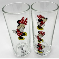 Disney Minnie Mouse Set of 2 Drinking Glasses 325ml Classic Cartoon Glassware