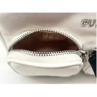 GUESS Pennywise Crossbody Bag White Faux Leather Logo Adjustable Strap