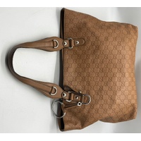 Gucci Guccissima Icon Tote Brown Leather Large Shoulder Bag Authentic