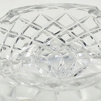 Unbranded Clear Cut Glass Ashtray Round Decorative Smoking