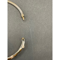 Ladies 18ct Yellow Gold Round Panther Bangle