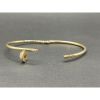 Ladies 18ct Yellow Gold Round Bangle