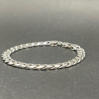 Mens 925 Sterling Silver Curb Link Bracelet