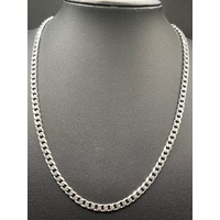 Mens 925 Sterling Silver Curb Link Necklace