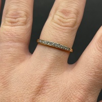 Ladies 10ct Yellow Gold Diamond Band Ring