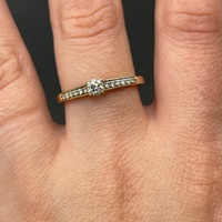 Ladies 10ct Yellow Gold Diamond Ring