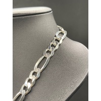 Mens 925 Sterling Silver Figaro Link Necklace