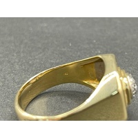 Mens 18ct Yellow Gold Diamond Ring