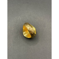 Mens 22ct Yellow Gold Anchor Ring