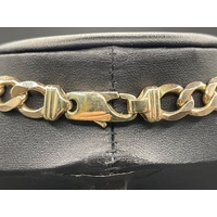 Mens 9ct Yellow Gold Curb Link Necklace