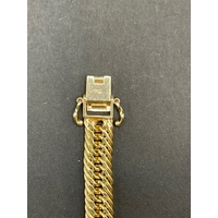 Unisex 18ct Yellow Gold Tight Curb Bracelet