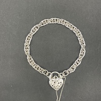 Ladies 925 Sterling Silver Byzantine Link Bracelet