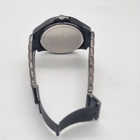 Armani Exchange Three Hand Date Black Stainless Steel Watch AX7101 and Bracelet