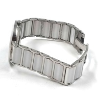 Bering Womens Ceramic Chronograph Quartz Silver White Watch 11438-754