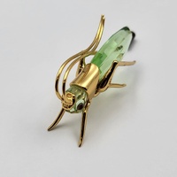 Daniel Swarovski Crystal Aptera Grasshopper Brooch Rare Insect Pin