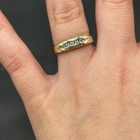 Ladies 9ct Yellow Gold Diamond Band Ring