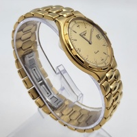 Longines Conquest L1.614.2 Ladies Gold Dial Swiss Quartz Date Watch
