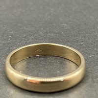Mens 9ct Yellow Gold Plain Wedding Band Ring