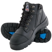 Steel Blue Mens Parkes Zip Safety Boots with Scuff Cap 312658 Black Size 10