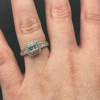 Ladies 9ct White Gold Diamond Engagement Ring